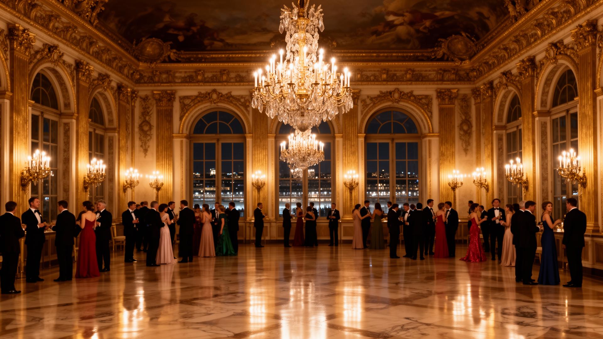 Grand salon doré au cœur d'un palais parisien